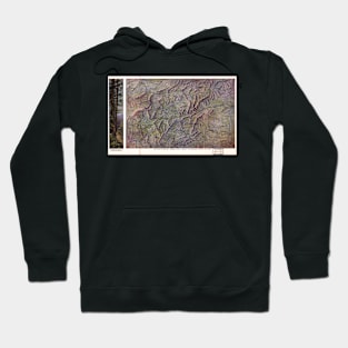 Vintage Map of Asheville North Carolina and Mountains Hoodie